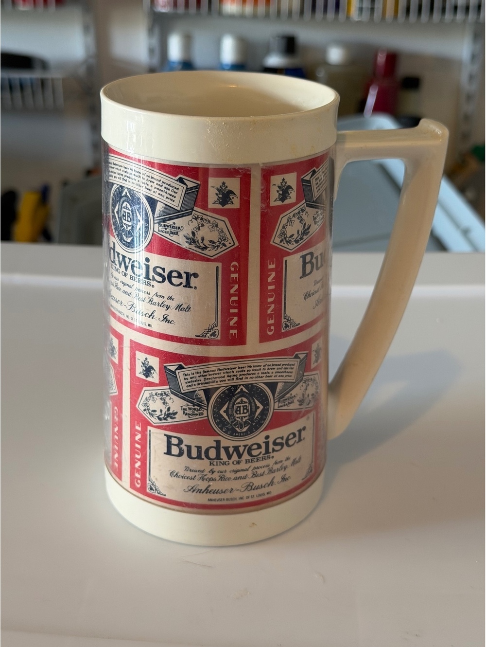 Vintage Budweiser Thermo-Serv Beer Stein Mug